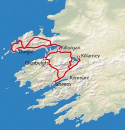 Ring Of Kerry Map With Attractions